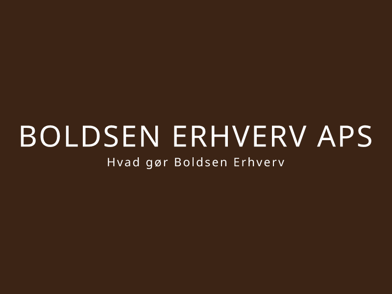 Boldsen Erhverv ApS logo